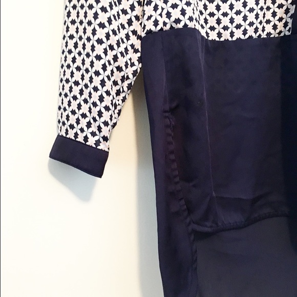 H&M Geometric Floral High Los Contrast Tunic - Picture 2 of 4